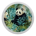 thumbnail image 1 of Panda Fluorescent Drawer Pulls with Screws: Round 4-Pack Glow-in-the-Dark Knobs for Kitchen Cabinets, Wardrobes, Dressers - Stylish Kitchen Hardware and Drawer Decor, 1 of 6