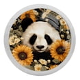 thumbnail image 1 of Panda Fluorescent Drawer Pulls with Screws - Round 4-Pack - Glow-in-the-Dark Knobs for Cabinets, Wardrobes, Dressers, 1 of 6