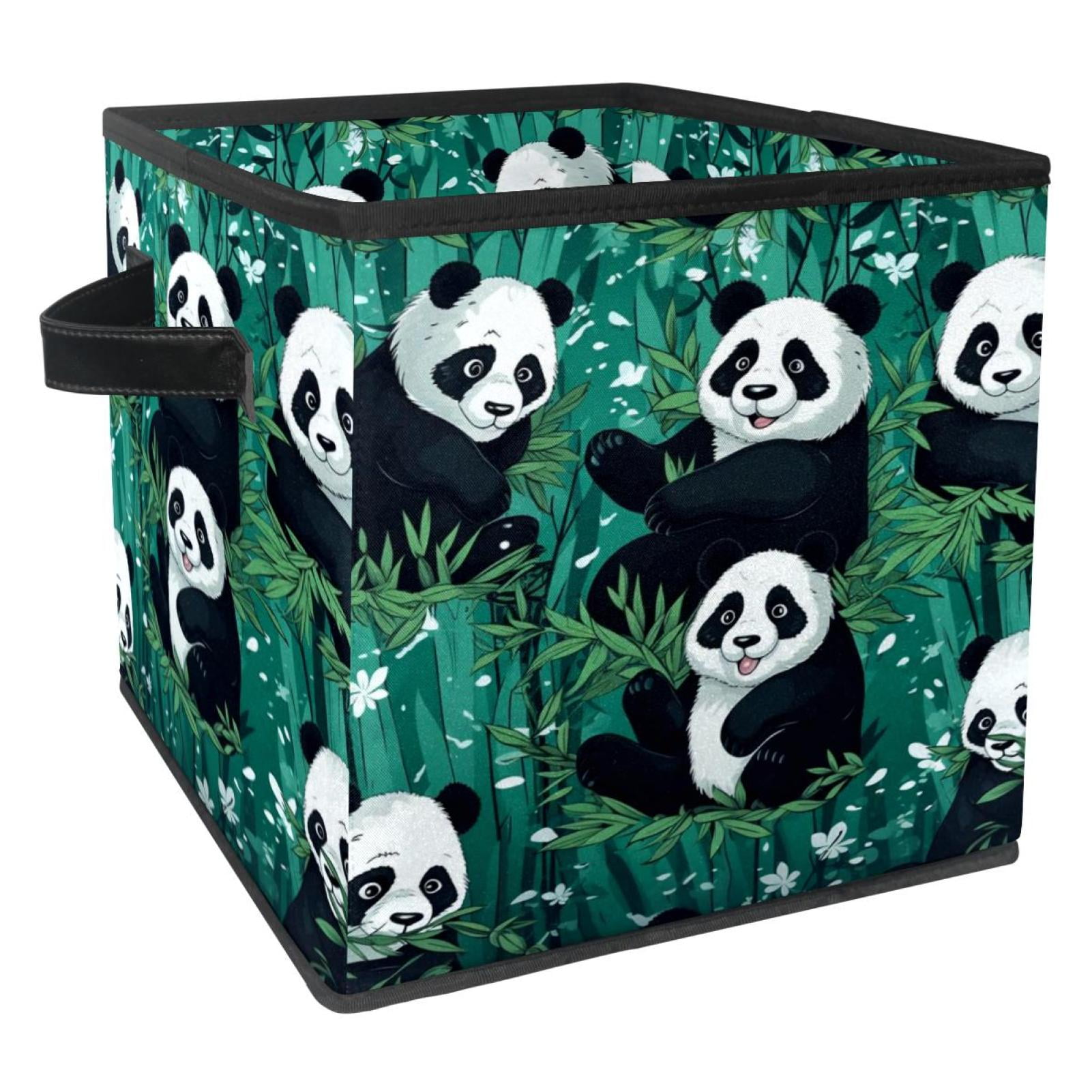 Panda Foldable Clothes Storage Toy Box Storage Bin with Handle, 10.8 ...