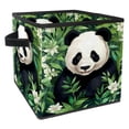 thumbnail image 1 of Panda Foldable Storage Basket with Handle, 10.8"x10.5"x10.6", Large Capacity Organizer Bins, 1 of 6