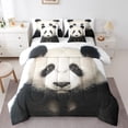 thumbnail image 1 of Panda Full Bed in a Bag 7 Piece Cute Animal Panda Bedding Sets,Lovely Panda Comforter Set with Sheets Animal Panda Bed Set Black And White Panda Quiult, 1 of 5