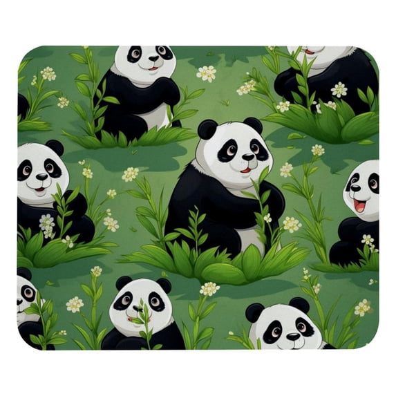 Panda Gaming Mouse Pad Desk Mat Desk Pad, Non-Slip Rubber Bottom, Printed, Square 8.3x9.8 Inch - Suitable for Office and Gaming