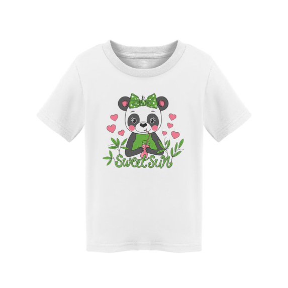 Panda Girl Drinking Pink Juice T-Shirt Toddler -Image by Shutterstock, 3 Toddler