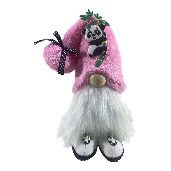 Panda Gnomes Scandinavian Swedish Tomtes Faceless Gnomes Ornaments for Holiday Kitchen Tiered Tray Home Decorations