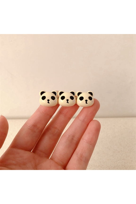 Panda Hair Clip Cute Girls Headwear Barrettes Side Forehead Heart Style Accessories for Women and Kids