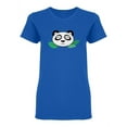 thumbnail image 1 of Panda Head And Leaves Shaped T-Shirt Women -Image by Shutterstock, Female Large, 1 of 2