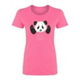 thumbnail image 1 of Panda Head Design Shaped T-Shirt Women -Image by Shutterstock, Female Large, 1 of 2