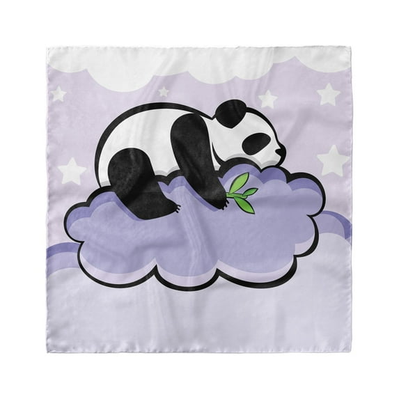 Panda Head Scarf, Sleeping Panda on Cloud, Head Wrap, 3 Sizes, by Ambesonne