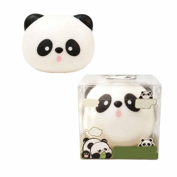 Panda Head Squishy Toy with Slow Rising Design, 1-Pack, Black and White, for All Ages, Squeeze Toy