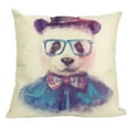 thumbnail image 1 of Panda Hipster Hat | Pillow Cover | Wilderness | Throw Pillow | Home Decor | Forest Animals | Rustic | Cute Throw Pillows | Best Throw Pillows, 1 of 4