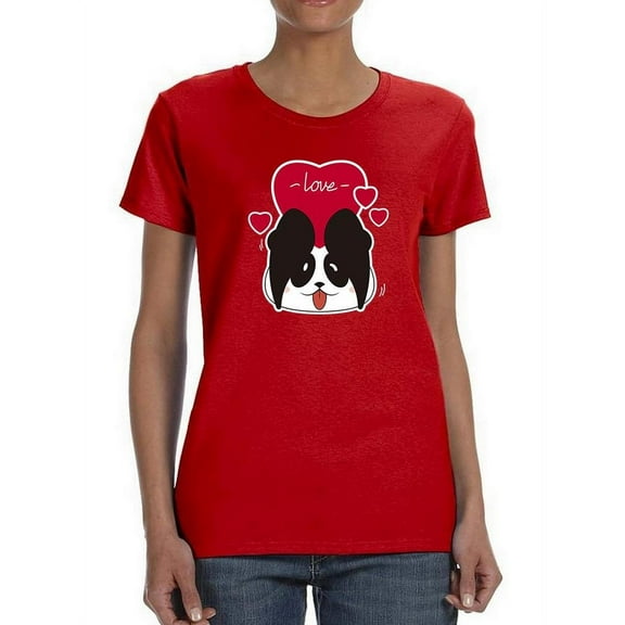 Panda Holding Love Heart Shaped T-Shirt Women -Image by Shutterstock, Female Large