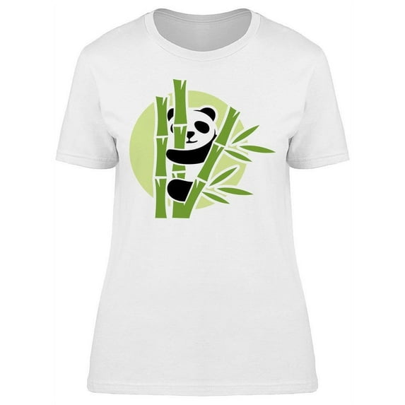 Panda Holding On To Bamboo Cute T-Shirt Women -Image by Shutterstock, Female 5X-Large