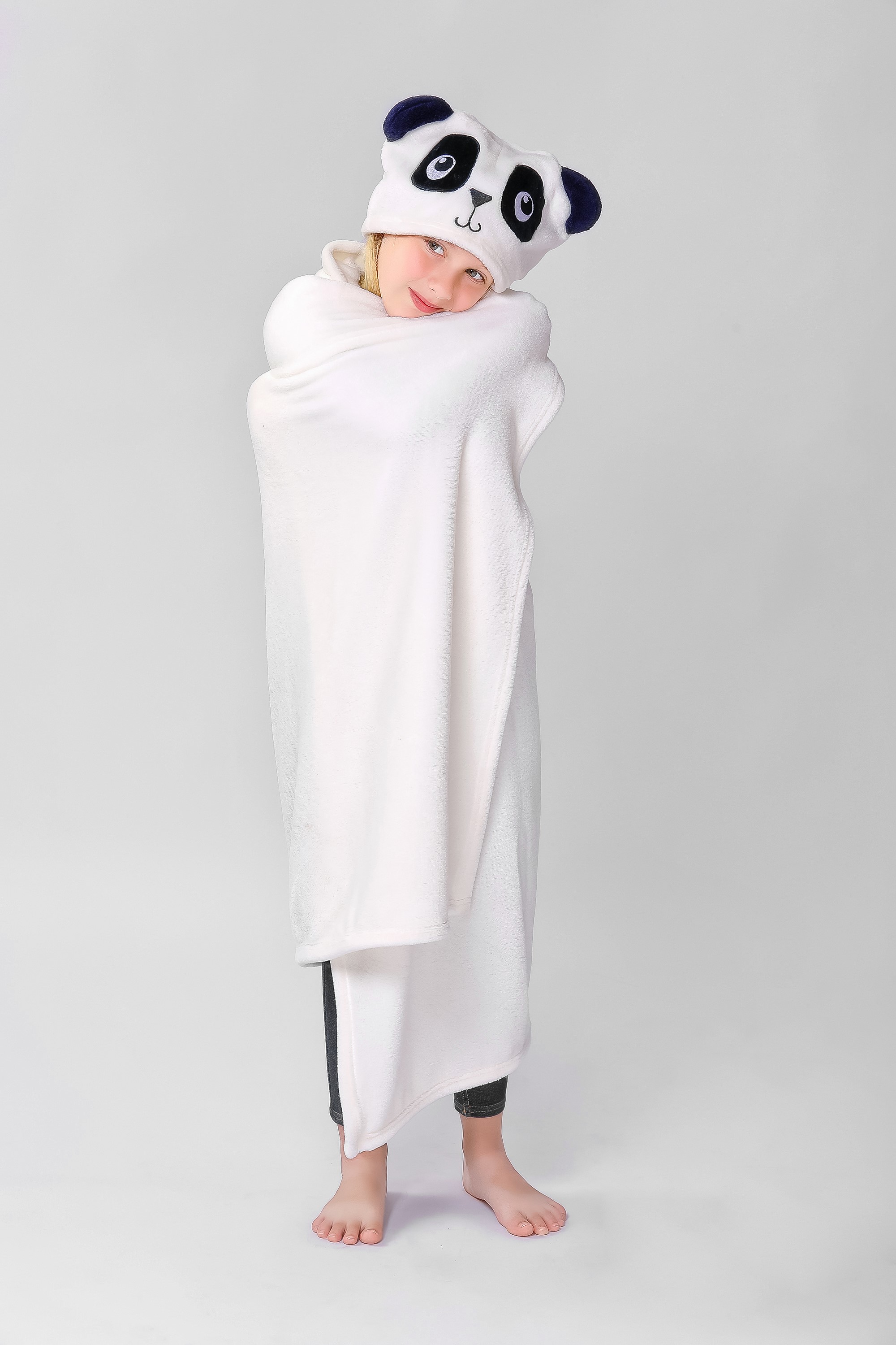 Panda Hooded Throw for Kids by Down Home - image 1 of 4