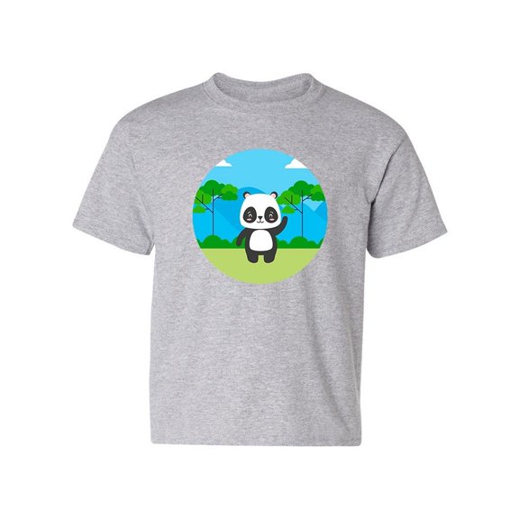 Panda In Nature T-Shirt Juniors -Image by Shutterstock,  Large