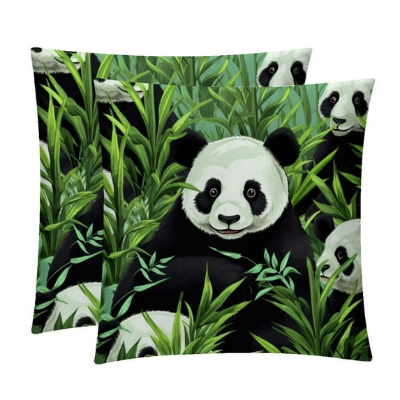 Panda Inserts Set of 2 - 16x16, 18x18, 20x20 Inches - Unique Patterns for Pillows Covers, Bed Pillow, Throw Pillows - Great for All Occasions