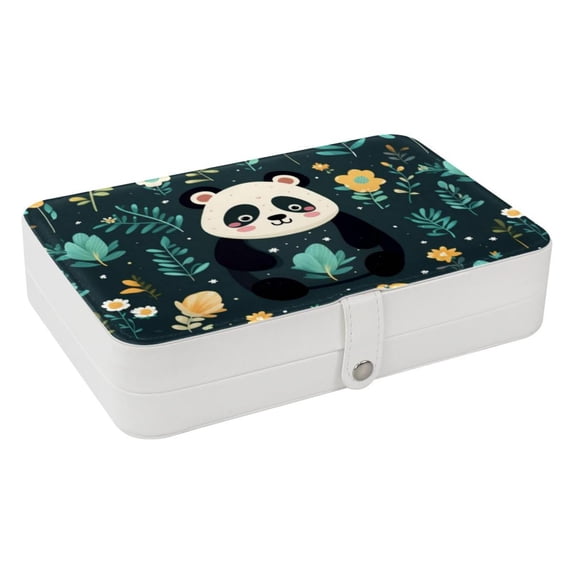 Panda Jewelry Organizer Box: PU Leather, with Removable Compartment, Portable - Jewelry Box and Organizer Box