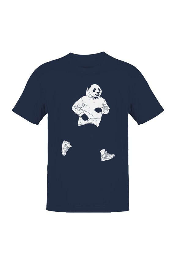 Panda Jogger in Sneakers Men's T-shirt Navy