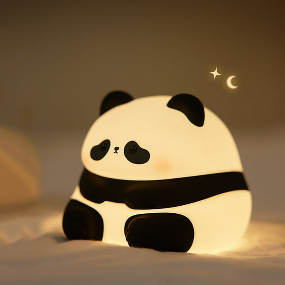 Panda LED Little Night Light, Squishy Cute Panda Light With Silicone Made, Kids Bedroom with Timing Function