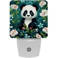 thumbnail image 1 of Panda LED Square Night Light - Small and Bright Square-shaped LED Night Light for Bedroom, Bathroom, and Hallway - Compact Plug-in Nightlight with Auto on/Off Sensor, 1 of 6