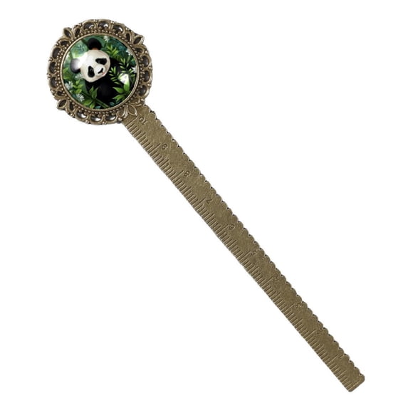 Panda Lace Bookmark in Antique Bronze: a Book Accessory and Gift for Readers and Book Lovers