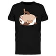 thumbnail image 1 of Panda Laying Down Eating Noodles T-Shirt Men -Image by Shutterstock, Male 4X-Large, 1 of 2