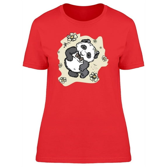 Panda Laying On Meadow T-Shirt Women -Image by Shutterstock, Female Medium