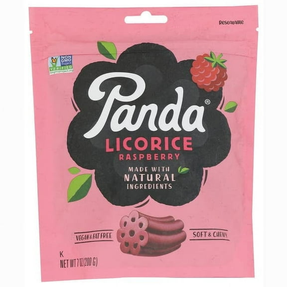 Panda Licorice Raspberry Licorice 7 oz Pkg