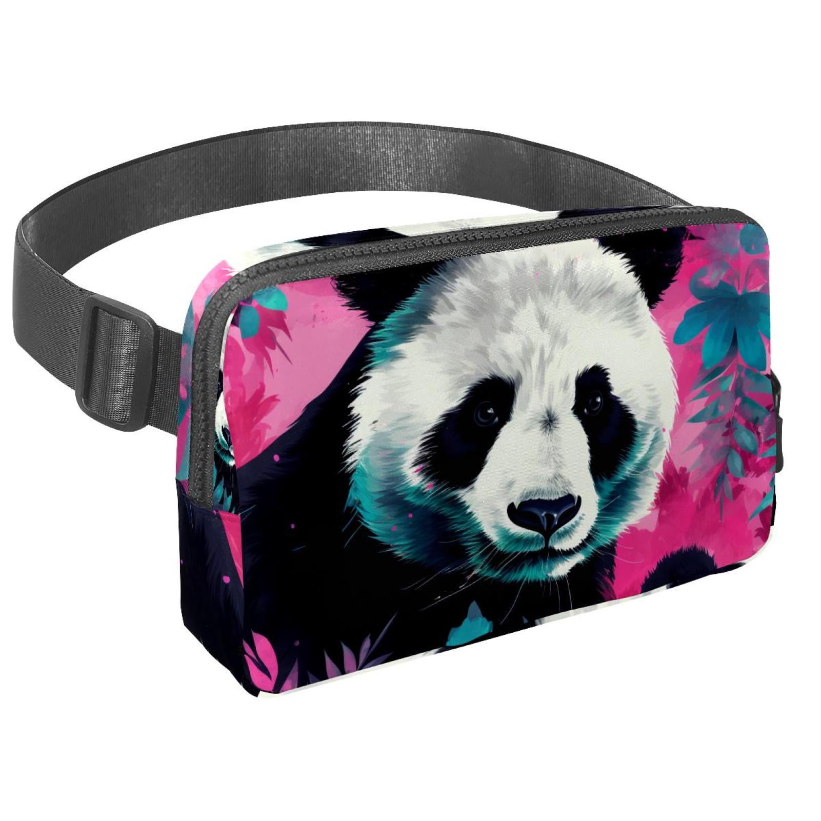 Panda Lightweight Adjustable Cross Body Bag with Extension Strap, Unisex Waist Packs Money Belt Fanny Packs