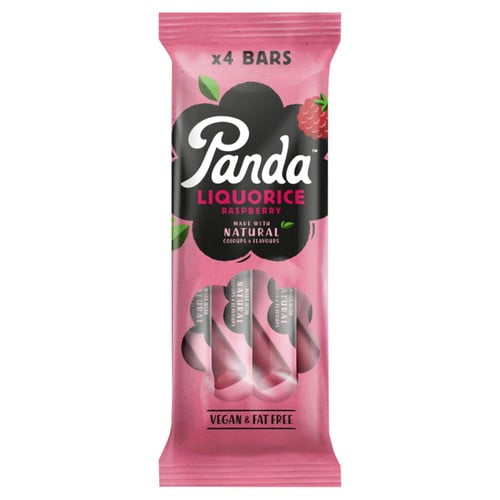 Panda Liquorice Raspberry Bar Multipack 128g, British Import (Pack of 3)