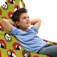 thumbnail image 1 of Panda Lounger Chair Bag, Japanese Animal with Bamboo Sticks Pattern, High Capacity Storage with Handle Container, Lounger Size, Yellow Green Vermilion, by Ambesonne, 1 of 5