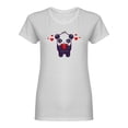 thumbnail image 1 of Panda Love Shaped T-Shirt Women -Image by Shutterstock, Female Small, 1 of 2