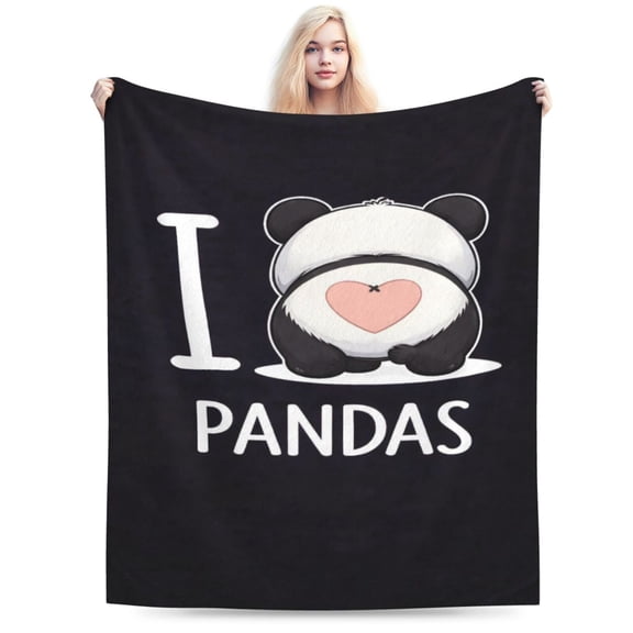 Panda Lover Blanket Gift Throw Blanket Cute Panda Pattern Blanket Cozy Soft Home Decor Gift for Panda Lovers 50x40