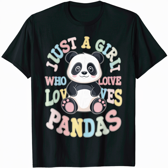 Panda Lover Cute Kids Just A Girl Who Loves Pandas Cute T-Shirt