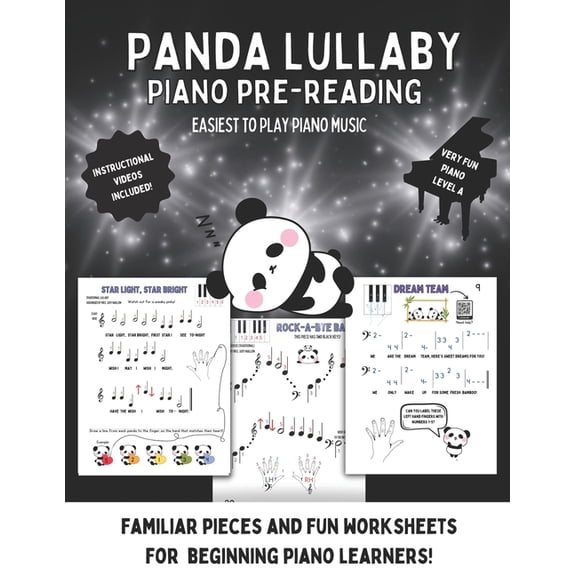 Panda Lullaby: Piano Pre-Reading Pieces for Beginners, (Paperback)