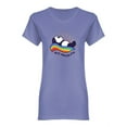 thumbnail image 1 of Panda Lying On A Wave Rainbow Shaped Tee Women's -Image by Shutterstock, 1 of 2