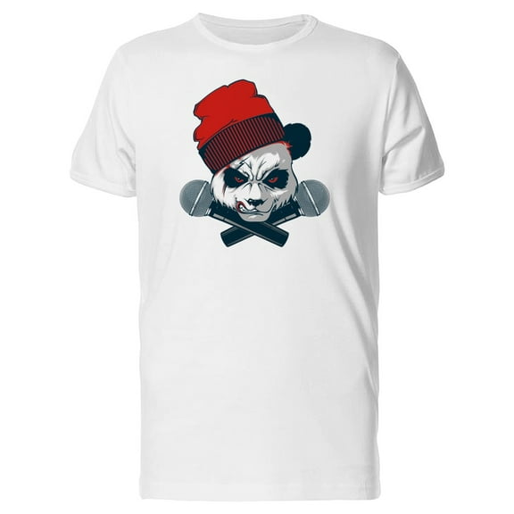 Panda Microphone T-Shirt Men -Image by Shutterstock, Male Large