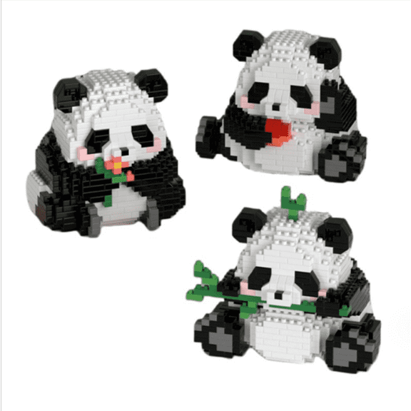 Panda Mini Building Blocks, 720 PCS Micro Animal Building Toy Bricks for Adults, Party Favors for Kids