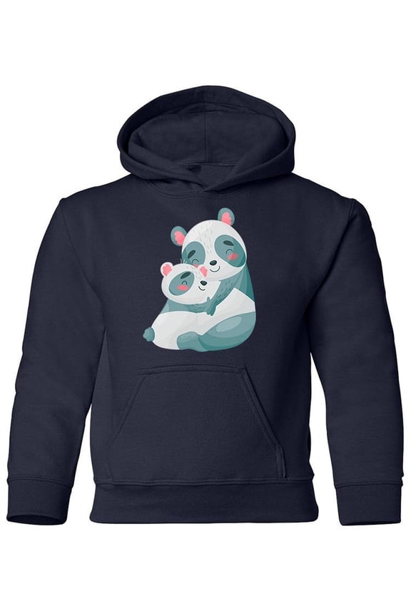 Panda Mom And Cub Hoodie Juniors -Image by Shutterstock, Large