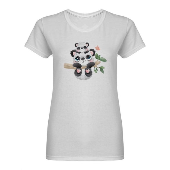 Panda Mom And Son Shaped Tee Women's -Image by Shutterstock