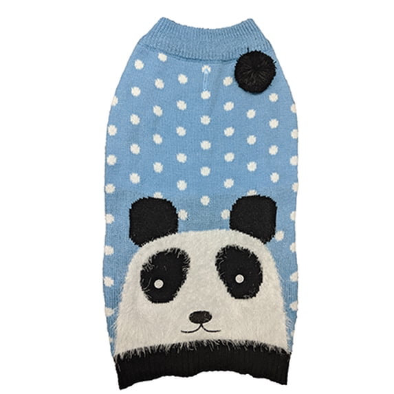 Panda Motif Dog Sweater