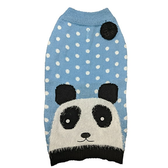 Fashion Pet Panda Dog Sweater Blue