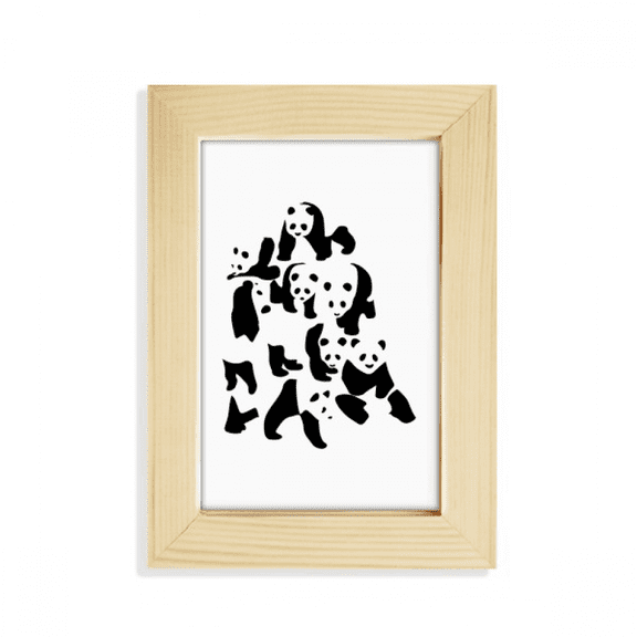 Panda Mountain Cluster Art Deco Fashion Desktop Display Photo Frame Picture Art Painting 5x7 inch