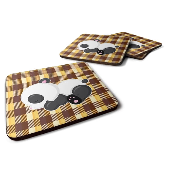 Panda Naptime Foam Coaster Set of 4