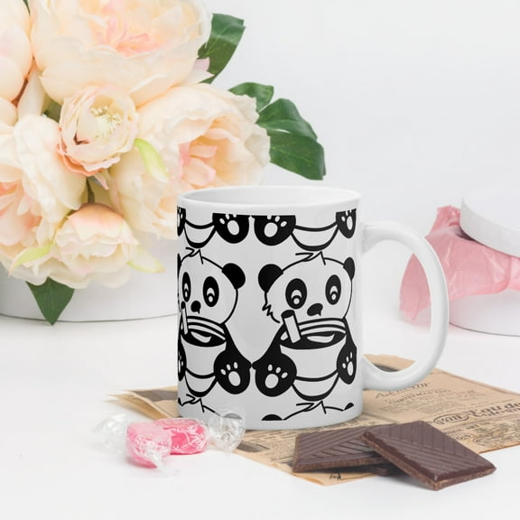 Panda National Homemade Soup Day White glossy 11 oz mug, Coffee Mugs, Mug, Ceramic, Dishwasher and microwave safe