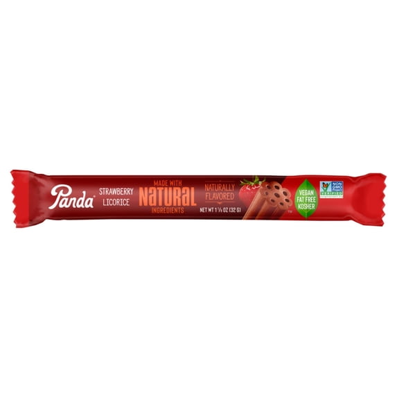 Panda Natural Soft Strawberry Licorice 1.1 oz (Pack of 8)