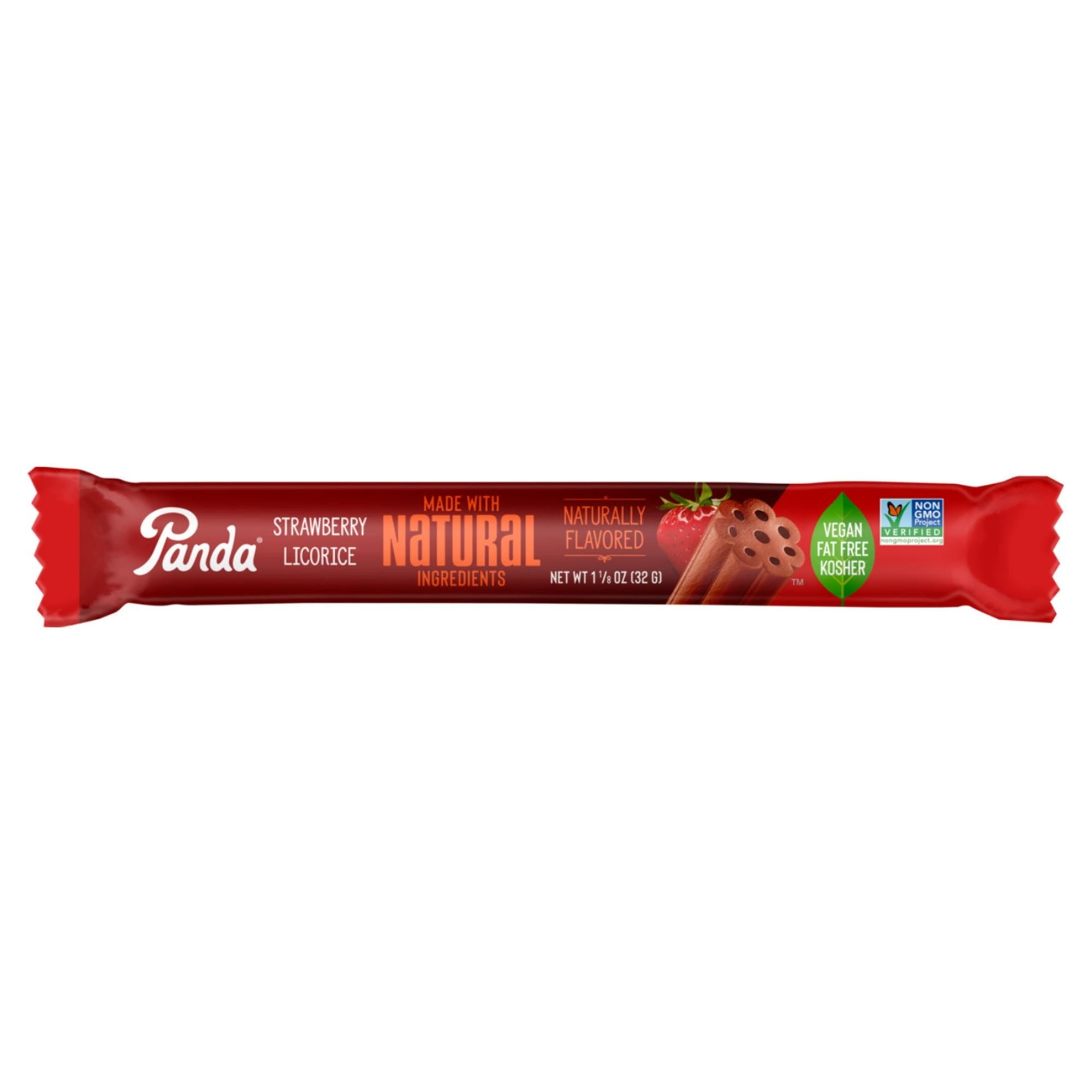 Panda Natural Soft Strawberry Licorice 1.1 oz (Pack of 12)
