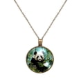 thumbnail image 1 of Panda Necklace Personalized Custom Photo Round Pendant Adjustable Stainless Steel Necklaces with Gift Box for Men Women Mothers Valentine's Jewelry Gift, 1 of 6