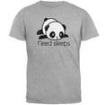 thumbnail image 1 of Panda Need Sleep Mens T Shirt Heather X-LG, 1 of 1