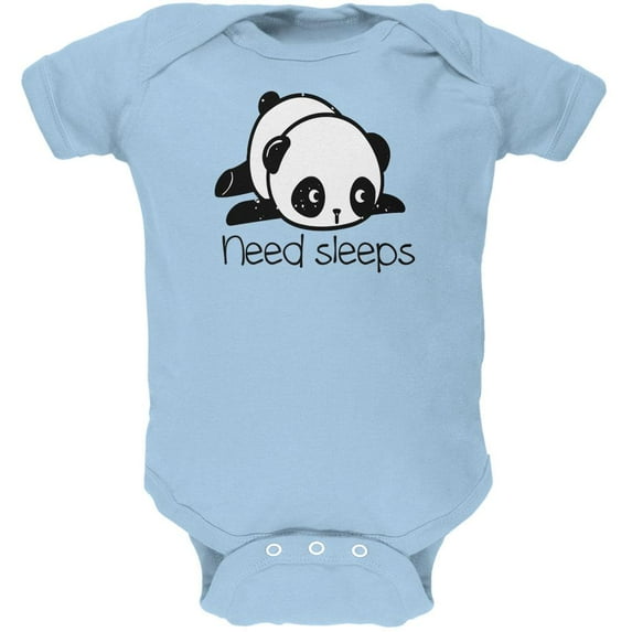 Panda Need Sleep Soft Baby One Piece Light Blue 18-24 M