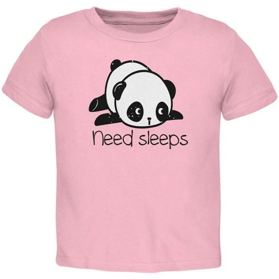 Panda Need Sleep Toddler T Shirt Light Pink 2T